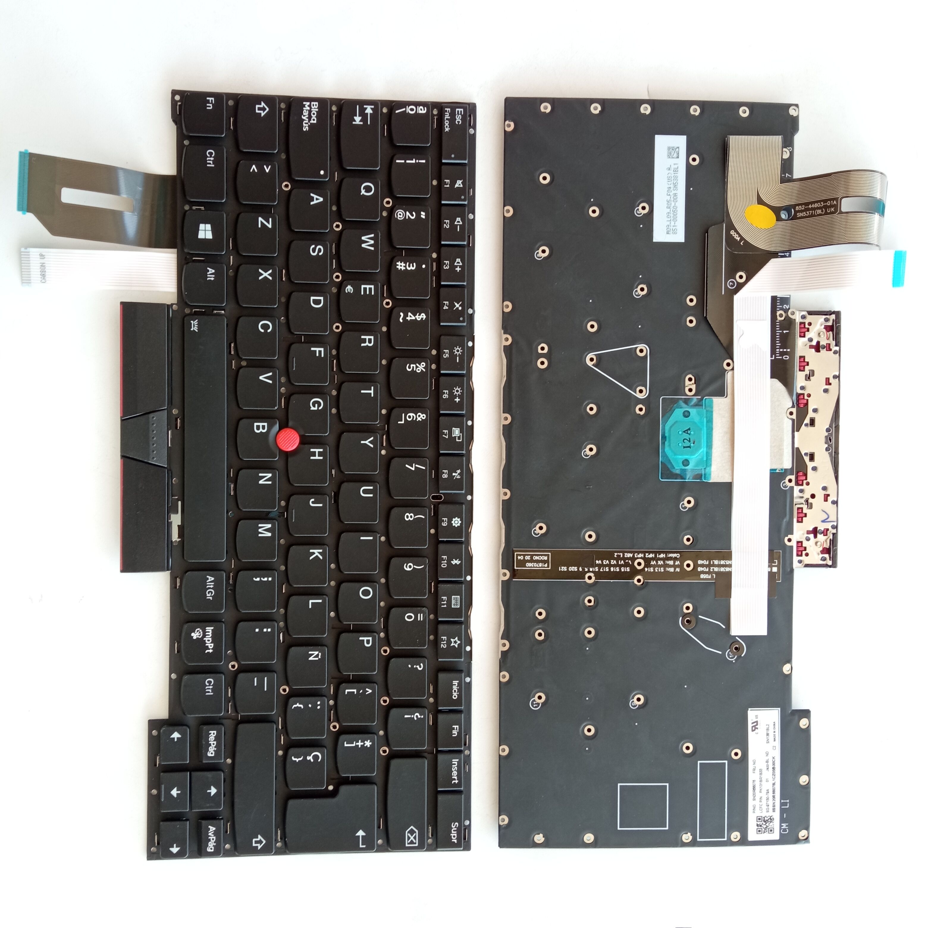 Picture of New Replacement Laptop Keyboard For IBM T490S/T495S/Hermit X1 BLACK With Point Backlit (OEM) SP Layout